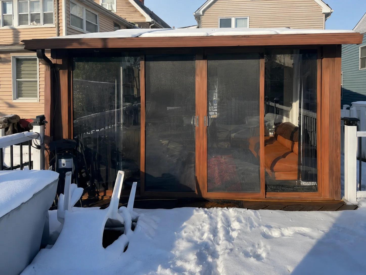 Sliding Patio Door before — Wallington, NJ, ProVia sliding patio door