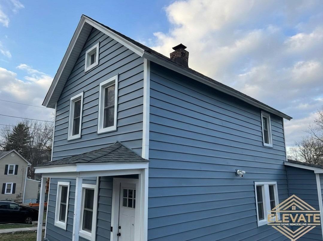 Siding after — Wallington, NJ, Insulated vinyl siding (modern color upgrade)